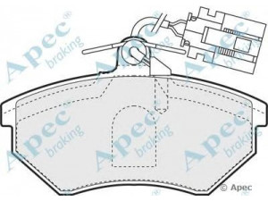 APEC braking PAD829 stabdžių trinkelių rinkinys, diskinis stabdys 
 Techninės priežiūros dalys -> Papildomas remontas
357698151C