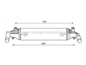 AVA QUALITY COOLING MZ4267 tarpinis suslėgto oro aušintuvas, kompresorius 
 Variklis -> Oro tiekimas -> Įkrovos agregatas (turbo/superįkrova) -> Tarpinis suslėgto oro aušintuvas
Y60113550B, Y60113550C
