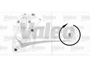 VALEO 455562 starteris 
 Elektros įranga -> Starterio sistema -> Starteris
B301-18-400C, B30118400C, M3T22581