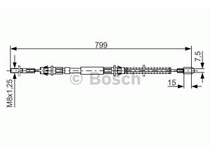 BOSCH 1 987 477 761 trosas, stovėjimo stabdys 
 Stabdžių sistema -> Valdymo svirtys/trosai
10403283, 10403283
