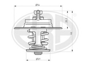 ERA 350159 termostatas, aušinimo skystis 
 Aušinimo sistema -> Termostatas/tarpiklis -> Thermostat
0004828120, 0007303174, 4569187