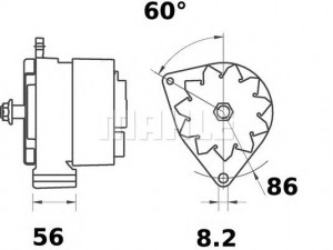 MAHLE ORIGINAL MG 626 kintamosios srovės generatorius 
 Elektros įranga -> Kint. sr. generatorius/dalys -> Kintamosios srovės generatorius
0117 8521, 2003 0014, 87751792
