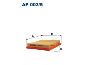 FILTRON AP003/5 oro filtras 
 Techninės priežiūros dalys -> Techninės priežiūros intervalai
04891176AA, 4891176AA, K4891176AA