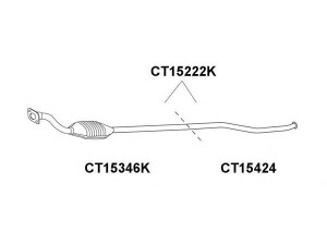 VENEPORTE CT15424 remonto vamzdis, katalizatorius 
 Išmetimo sistema -> Išmetimo vamzdžiai
1705E7, 1705T4, 170652