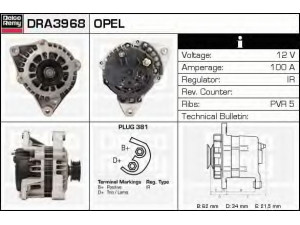 DELCO REMY DRA3968 kintamosios srovės generatorius 
 Elektros įranga -> Kint. sr. generatorius/dalys -> Kintamosios srovės generatorius
90589722, 9195752, 93175792