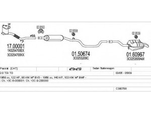 MTS C380788010832 išmetimo sistema 
 Išmetimo sistema -> Išmetimo sistema, visa