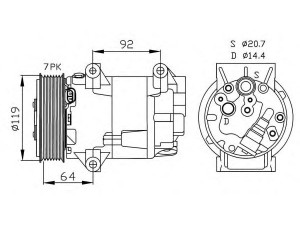 NRF 32424G kompresorius, oro kondicionierius 
 Oro kondicionavimas -> Kompresorius/dalys
7711135808, 7711497517, 8200053264