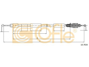 COFLE 10.7634 trosas, stovėjimo stabdys 
 Stabdžių sistema -> Valdymo svirtys/trosai
7L8609721B, 7L8609721C