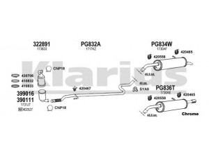 KLARIUS 631163U išmetimo sistema 
 Išmetimo sistema -> Išmetimo sistema, visa