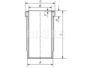 MAHLE ORIGINAL 061 WN 25 cilindro įvorė 
 Variklis -> Cilindrai/stūmokliai
1344720