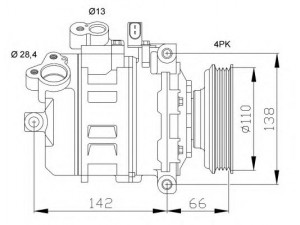 NRF 32106G kompresorius, oro kondicionierius 
 Oro kondicionavimas -> Kompresorius/dalys
4B0260805G, 4B0260805K, 4B0260805M