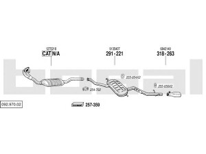 BOSAL 092.970.02 išmetimo sistema 
 Išmetimo sistema -> Išmetimo sistema, visa