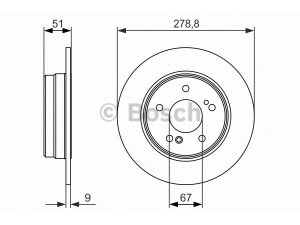 BOSCH 0 986 479 854 stabdžių diskas
05098065AA, 5098 065AA, 124 423 05 12