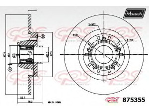 MAXTECH 875355.6985 stabdžių diskas
432004327R, 8200381148