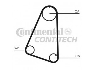 CONTITECH CT504 paskirstymo diržas 
 Techninės priežiūros dalys -> Papildomas remontas
636357, 636375, 90080214, 90090214