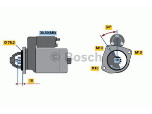 BOSCH 0 001 107 418 starteris 
 Elektros įranga -> Starterio sistema -> Starteris