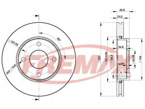 FREMAX BD-5950 stabdžių diskas 
 Stabdžių sistema -> Diskinis stabdys -> Stabdžių diskas
5025950