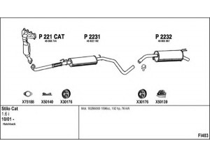 FENNO FI403 išmetimo sistema 
 Išmetimo sistema -> Išmetimo sistema, visa