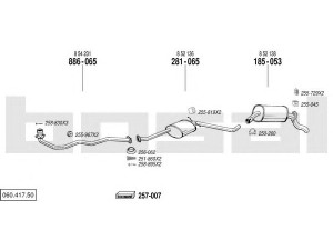 BOSAL 060.417.50 išmetimo sistema 
 Išmetimo sistema -> Išmetimo sistema, visa