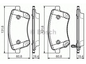 BOSCH 0 986 TB3 156 stabdžių trinkelių rinkinys, diskinis stabdys 
 Techninės priežiūros dalys -> Papildomas remontas
581011KA00, 58101 1PA00