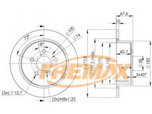 FREMAX BD-7033 stabdžių diskas 
 Stabdžių sistema -> Diskinis stabdys -> Stabdžių diskas
26700 AE081, 26700 EA030