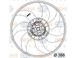 HELLA 8EW 351 034-281 ventiliatorius, radiatoriaus 
 Aušinimo sistema -> Oro aušinimas
13 41 390, 55 70 2179, 13263552