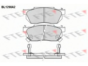 FTE BL1298A2 stabdžių trinkelių rinkinys, diskinis stabdys 
 Techninės priežiūros dalys -> Papildomas remontas
45022-SA5-000, 45022-SA5-010, 45022-SA5-020