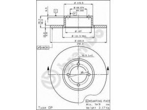 BREMBO 08.3518.10 stabdžių diskas 
 Stabdžių sistema -> Diskinis stabdys -> Stabdžių diskas
3265880