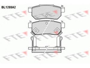 FTE BL1288A2 stabdžių trinkelių rinkinys, diskinis stabdys 
 Techninės priežiūros dalys -> Papildomas remontas
43022-SAA-E50, 43022-SE0-000, 43022-SF1-000