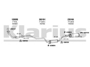 KLARIUS 330130E išmetimo sistema 
 Išmetimo sistema -> Išmetimo sistema, visa