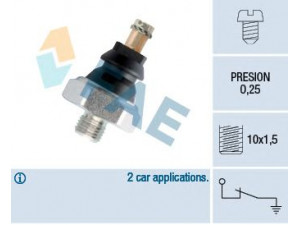 FAE 10160 alyvos slėgio jungiklis 
 Variklis -> Variklio elektra