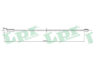LPR C0553B trosas, stovėjimo stabdys 
 Stabdžių sistema -> Valdymo svirtys/trosai
522449, 90576454, 90576454