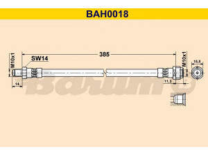 BARUM BAH0018 stabdžių žarnelė 
 Stabdžių sistema -> Stabdžių žarnelės
202 428 07 35, 204 428 01 35, 204 428 04 35