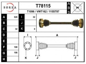 EAI T78115 kardaninis velenas
251501201G