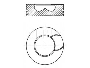 PERFECT CIRCLE 56 13048 0 stūmoklis 
 Variklis -> Cilindrai/stūmokliai
16 20 63 8, 87-743400-30