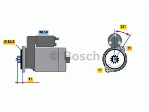 BOSCH 0 986 020 711 starteris 
 Elektros įranga -> Starterio sistema -> Starteris
M 001 T 60281, M 001 T 60285, M 001 T 60285 A