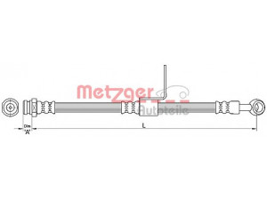 METZGER 4110218 stabdžių žarnelė 
 Stabdžių sistema -> Stabdžių žarnelės
58731-17000