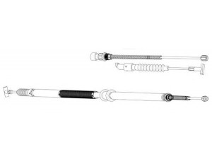KAWE FA02238 trosas, stovėjimo stabdys 
 Stabdžių sistema -> Valdymo svirtys/trosai
60654885