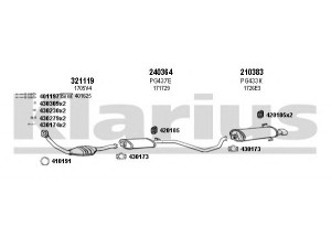 KLARIUS 630320E išmetimo sistema 
 Išmetimo sistema -> Išmetimo sistema, visa