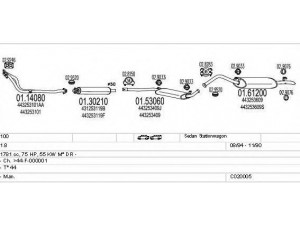 MTS C020005000367 išmetimo sistema 
 Išmetimo sistema -> Išmetimo sistema, visa
