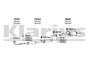 KLARIUS 120037E išmetimo sistema 
 Išmetimo sistema -> Išmetimo sistema, visa