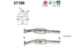 AS 37199 katalizatoriaus keitiklis 
 Išmetimo sistema -> Katalizatoriaus keitiklis
7M0131701SV, 7M0131701SX, 7M0131701SV