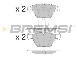 BREMSI BP3500 stabdžių trinkelių rinkinys, diskinis stabdys
34116850886