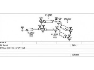 MTS C260566007960 išmetimo sistema 
 Išmetimo sistema -> Išmetimo sistema, visa