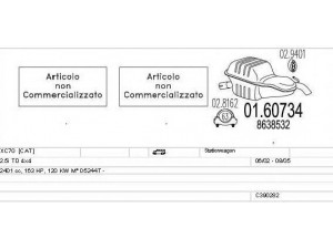 MTS C390282010876 išmetimo sistema 
 Išmetimo sistema -> Išmetimo sistema, visa