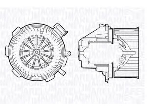 MAGNETI MARELLI 069412700010 vidaus pūtiklis 
 Šildymas / vėdinimas -> Orpūtė/dalys
000 835 60 07, 0008356007, A 000 835 60 07