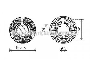 AVA QUALITY COOLING MEC263 sankaba, radiatoriaus ventiliatorius 
 Aušinimo sistema -> Radiatoriaus ventiliatorius
9062000003, 9062000522, 9062000723