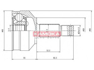 KAMOKA 6696 jungčių komplektas, kardaninis velenas 
 Ratų pavara -> Sujungimai/komplektas
9619947580, 9619947588, 9619947680