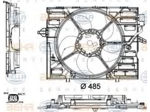 HELLA 8EW 351 040-441 ventiliatorius, radiatoriaus 
 Aušinimo sistema -> Oro aušinimas
17 42 7 540 683, 17 42 7 603 762