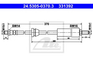 ATE 24.5305-0370.3 stabdžių žarnelė 
 Stabdžių sistema -> Stabdžių žarnelės
6135220